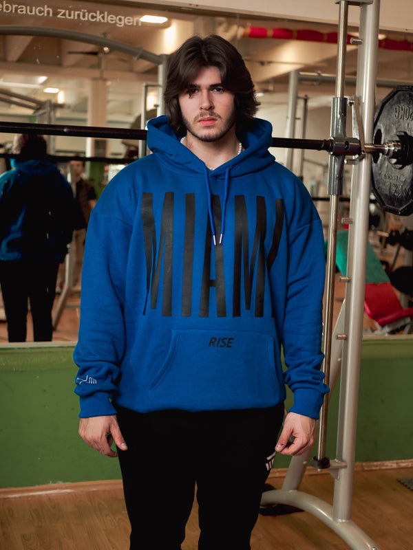 Hoodie "PUSH HARDER" - blau