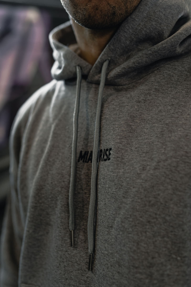 Hoodie "RISE" - grau