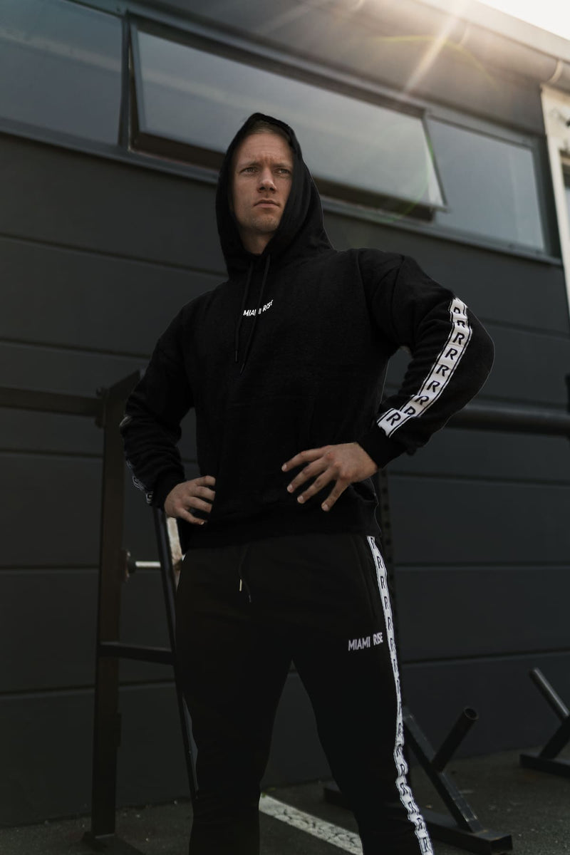 Hoodie "RISE" - schwarz